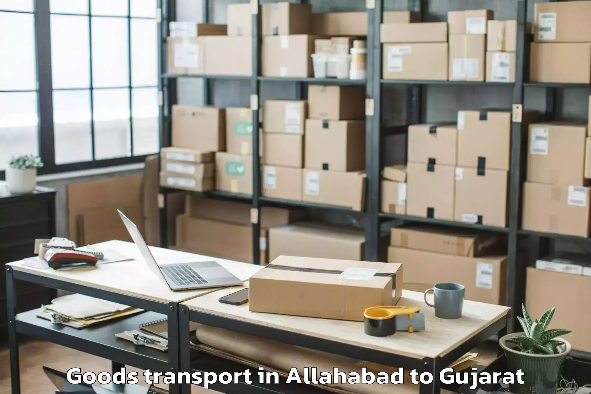 Professional Allahabad to Paliyad Goods Transport